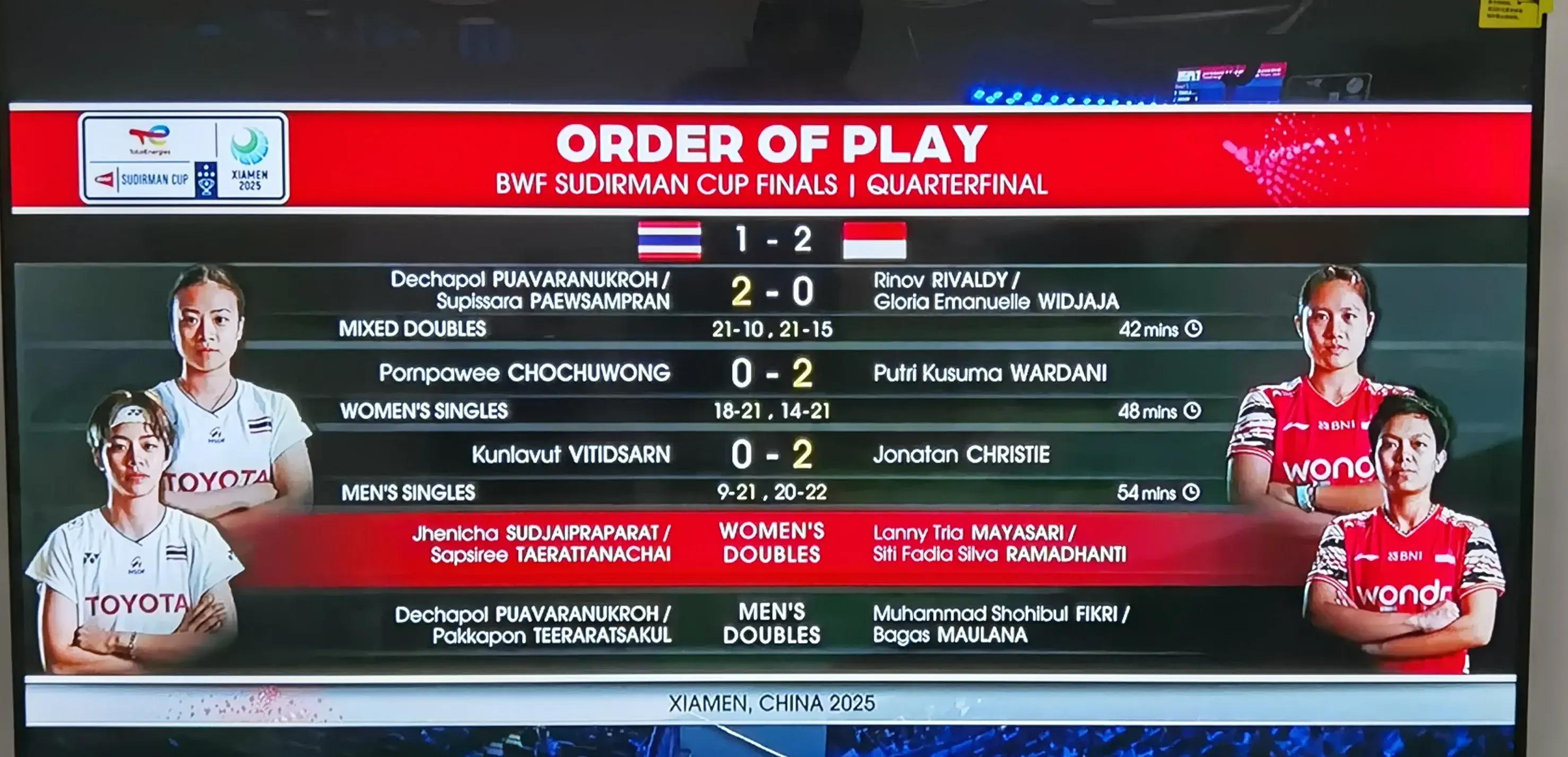 关于印尼羽毛球队险胜泰国羽毛球队，陶菲克制霸全场的信息